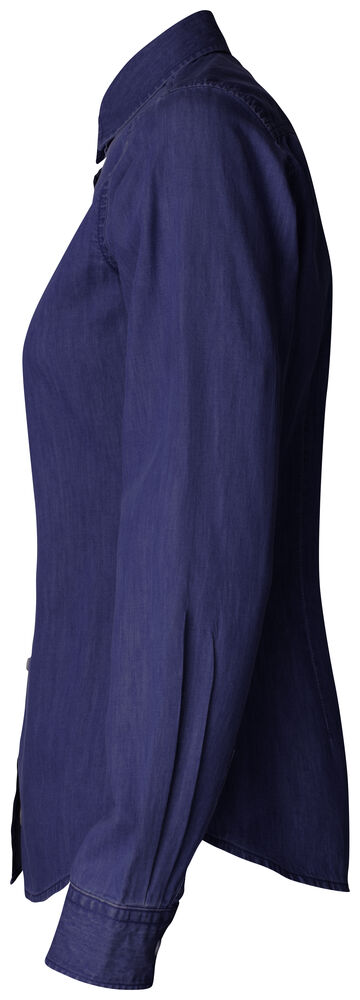 Cutter & Buck - Ellensburg Denim Shirt Dames Donker Indigo S