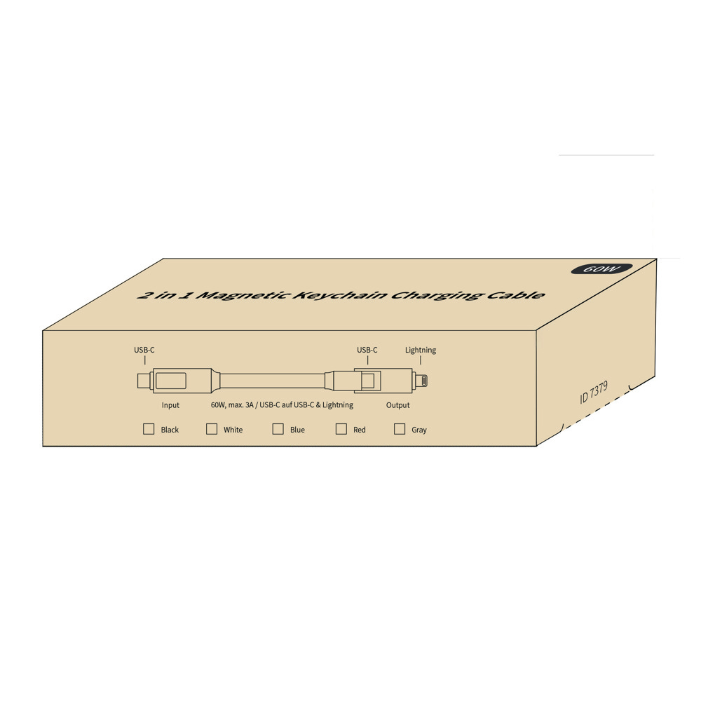 2 in 1 magnetische sleutelhanger oplaadkabel