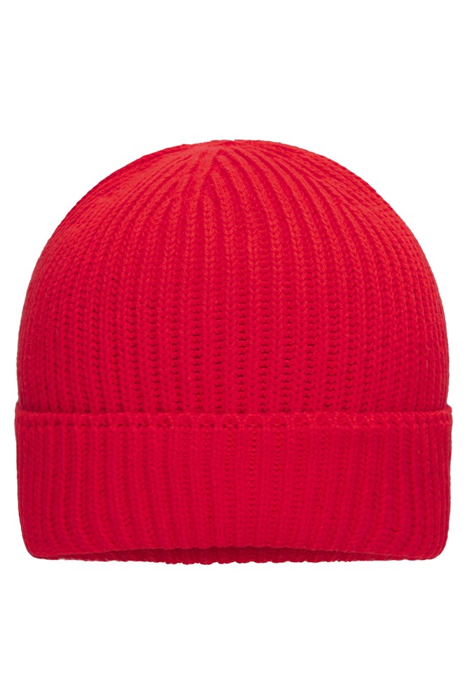 Bio Cotton Winter Beanie - Rood (ca. Pantone 200C)