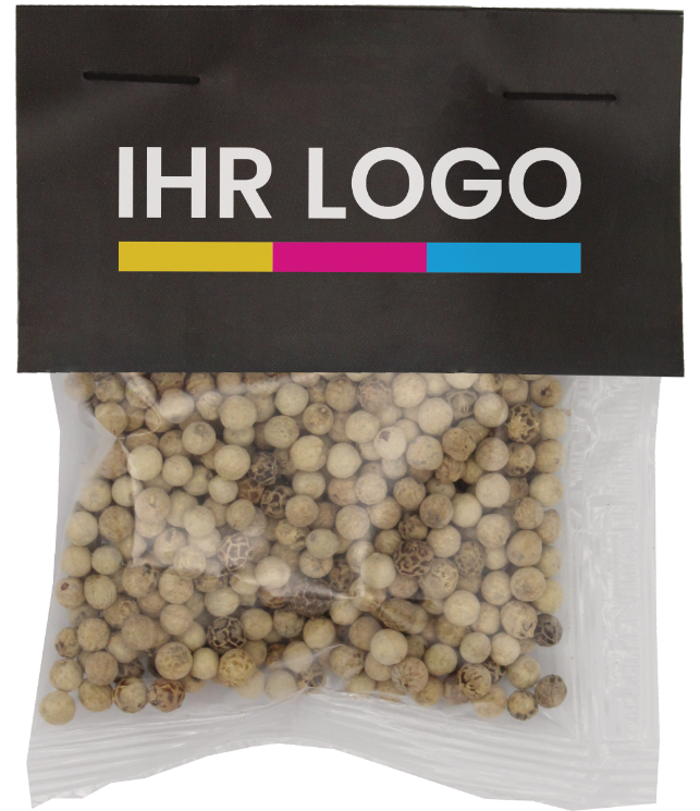 Hele witte peper met kop van de klant