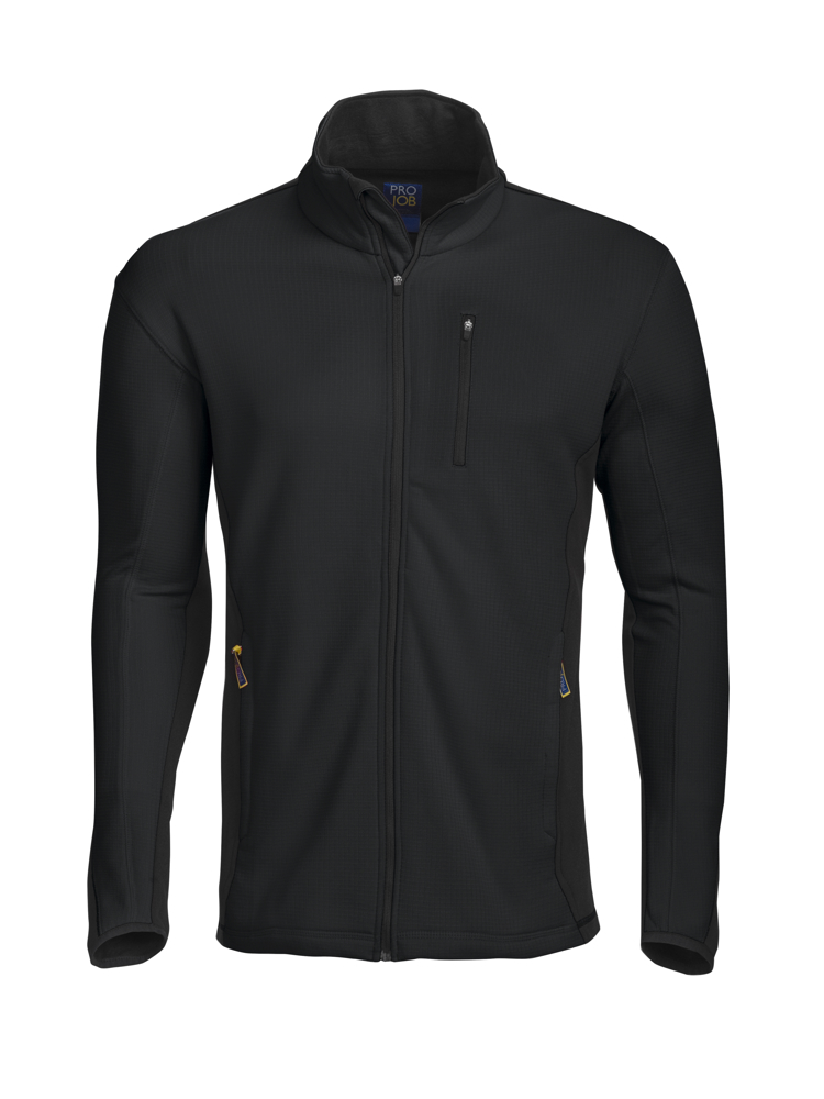 3307 SWEATER MET LANGE RITS - Zwart