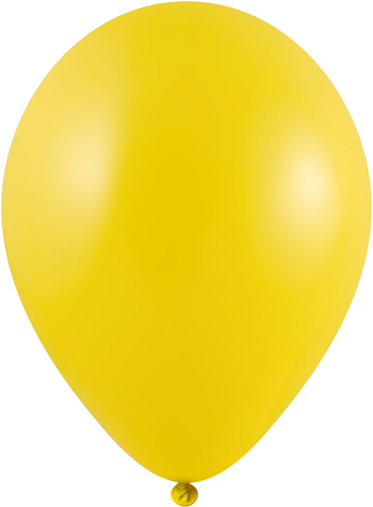 Ballonnen bedrukt 85/95 cm - Ø 33 cm - 11 inch - Donker geel (1110) Pastel (± PMS yellow)