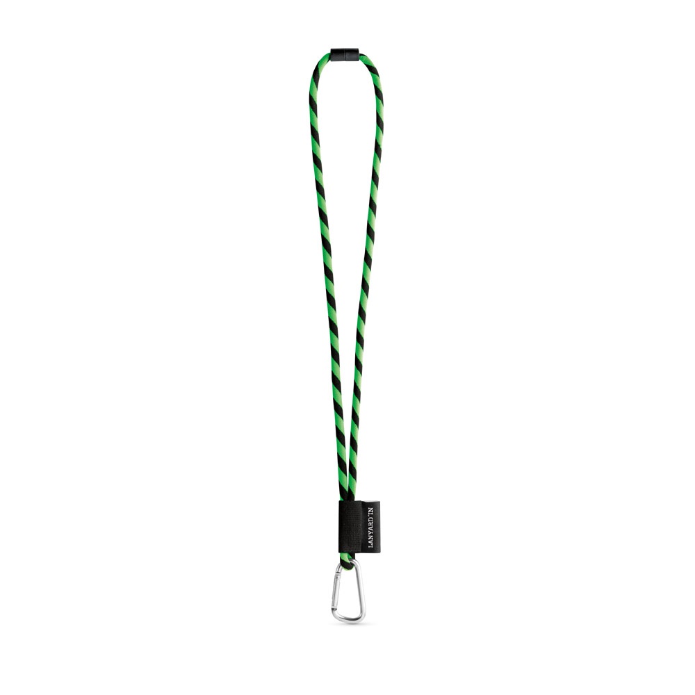 75089. Lanyard Tube Long Set II. Standaard modellen - Hexachrome groen, Zwart