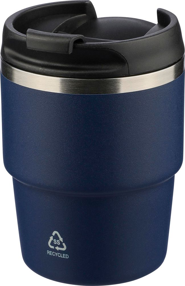 ?Gerecycled roestvrijstalen dubbelwandige drinkbeker (175 ml) Oli