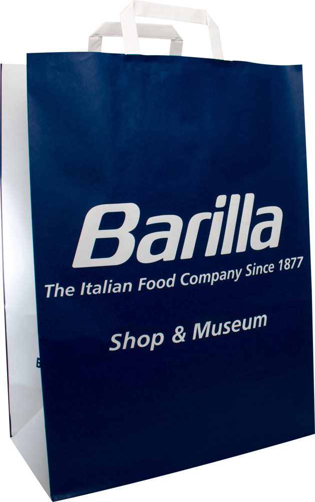 BASIC draagtas met platte papieren handvatten, 32 x 16,5 x 39 cm