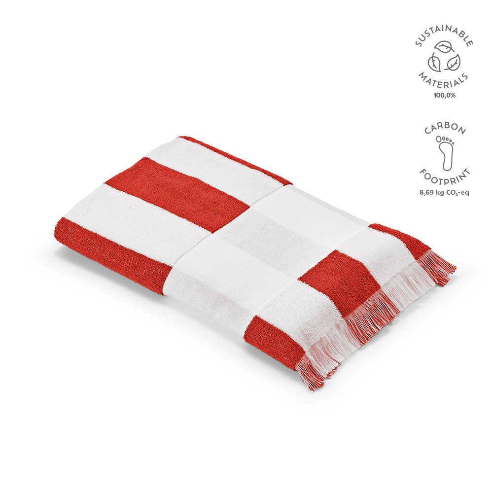 Amadeo Handdoek Gerecycled Katoen 450 grams EU - Rood
