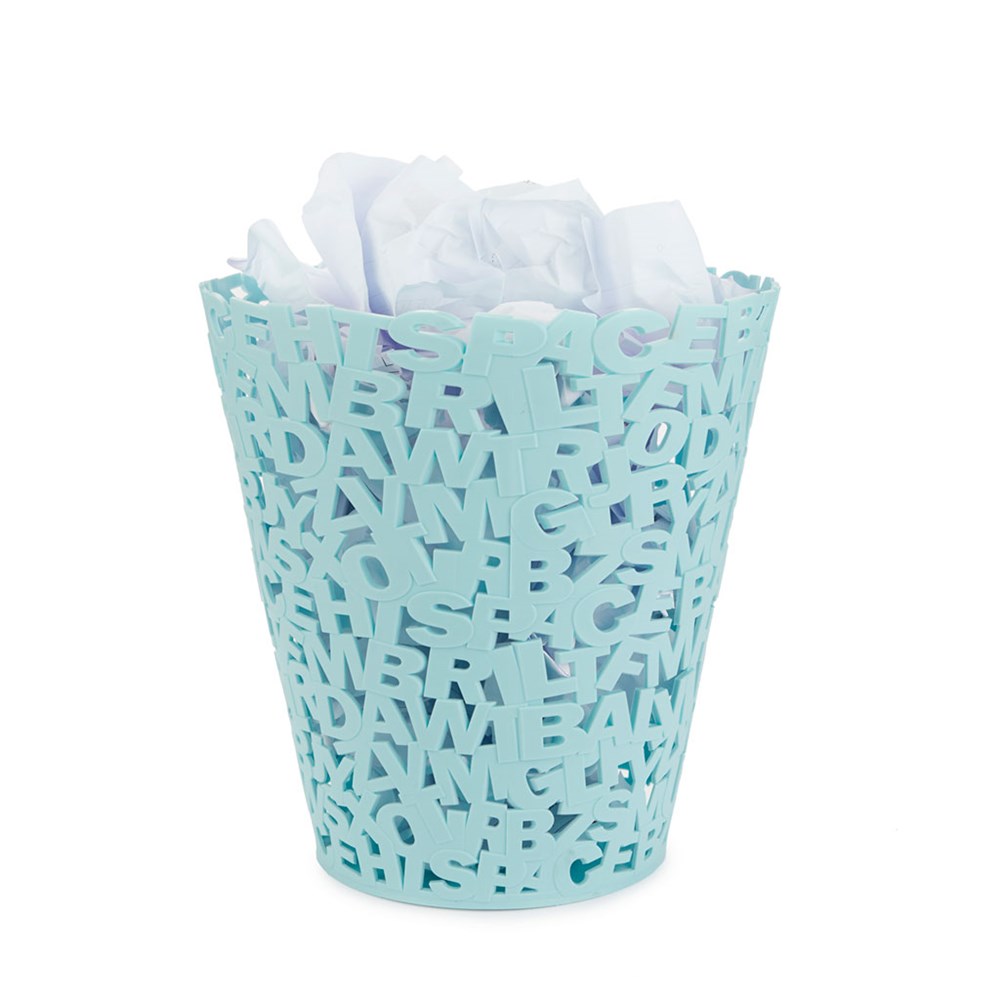 Balvi -  Afvalbak,Letters,turquoise,plastic