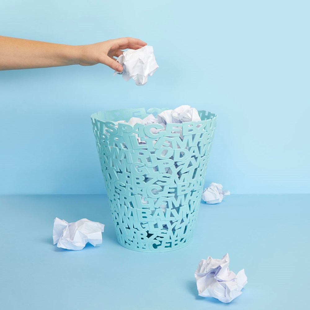 Afvalbak,Letters,turquoise,plastic