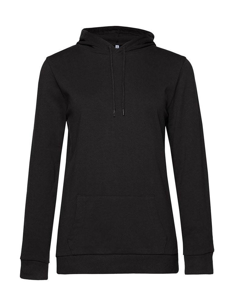 #Hoodie /women French Terry - Black Pure