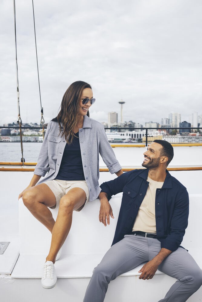 Cutter & Buck - Advantage Leisure Shirt Heren Grijs Mélange XL