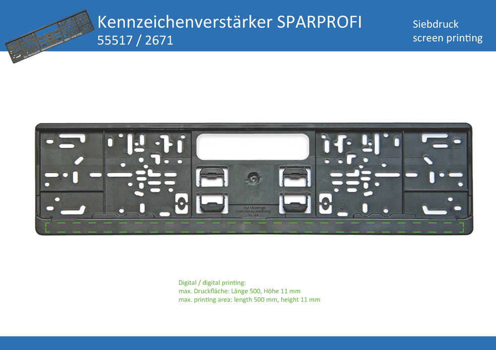 SPARPROFI kentekenplaatversterker