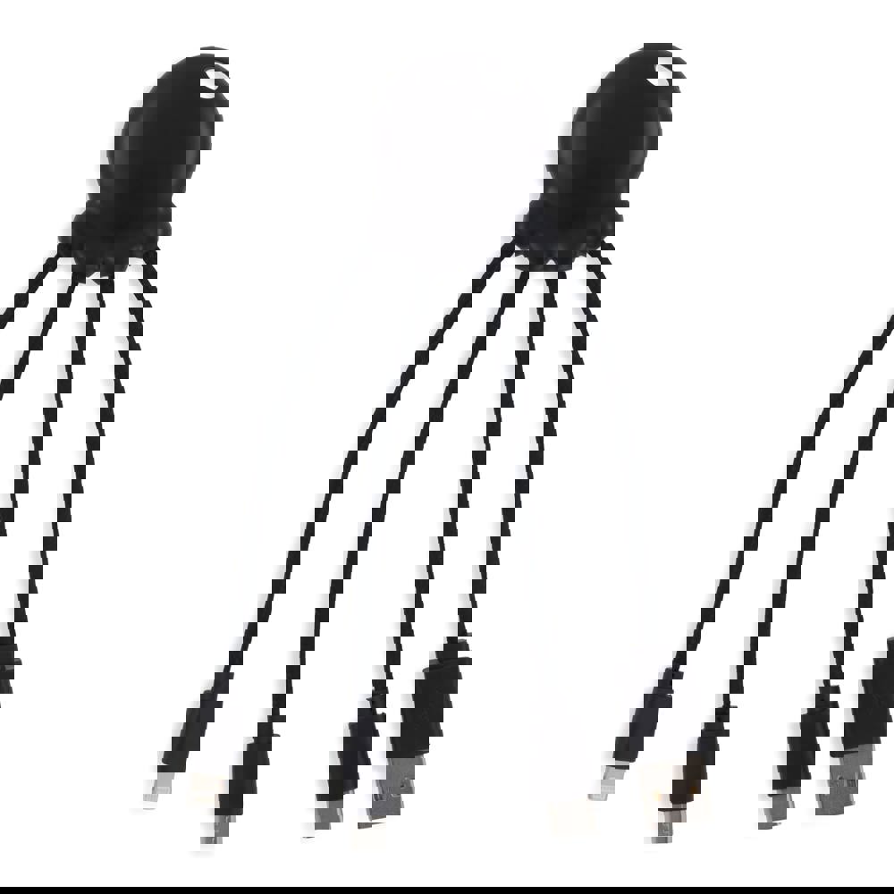 2087 | Xoopar Eco Octopus Oplaadkabel - Zwart