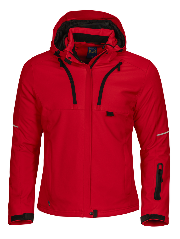 3412 DAMES SOFTSHELL JAS - Rood