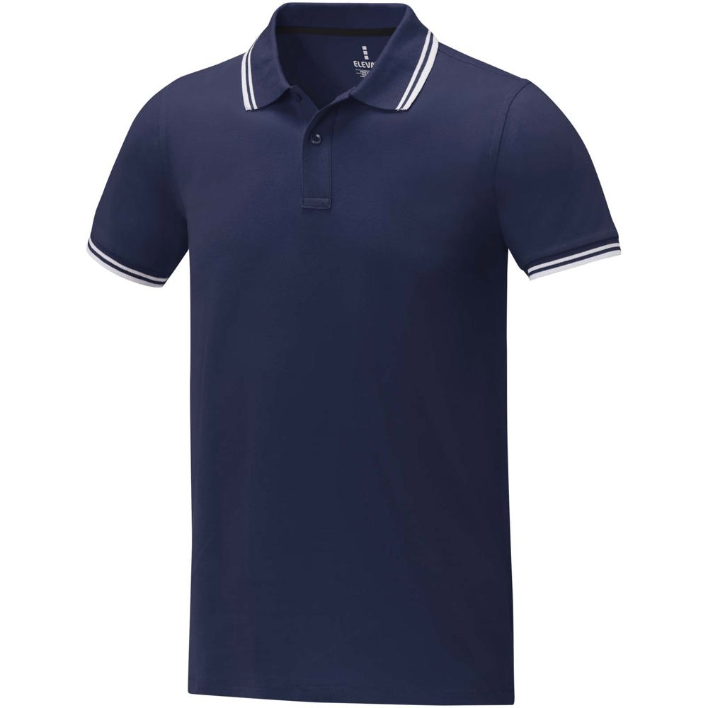 Amarago tipping herenpolo met korte mouwen - Marineblauw