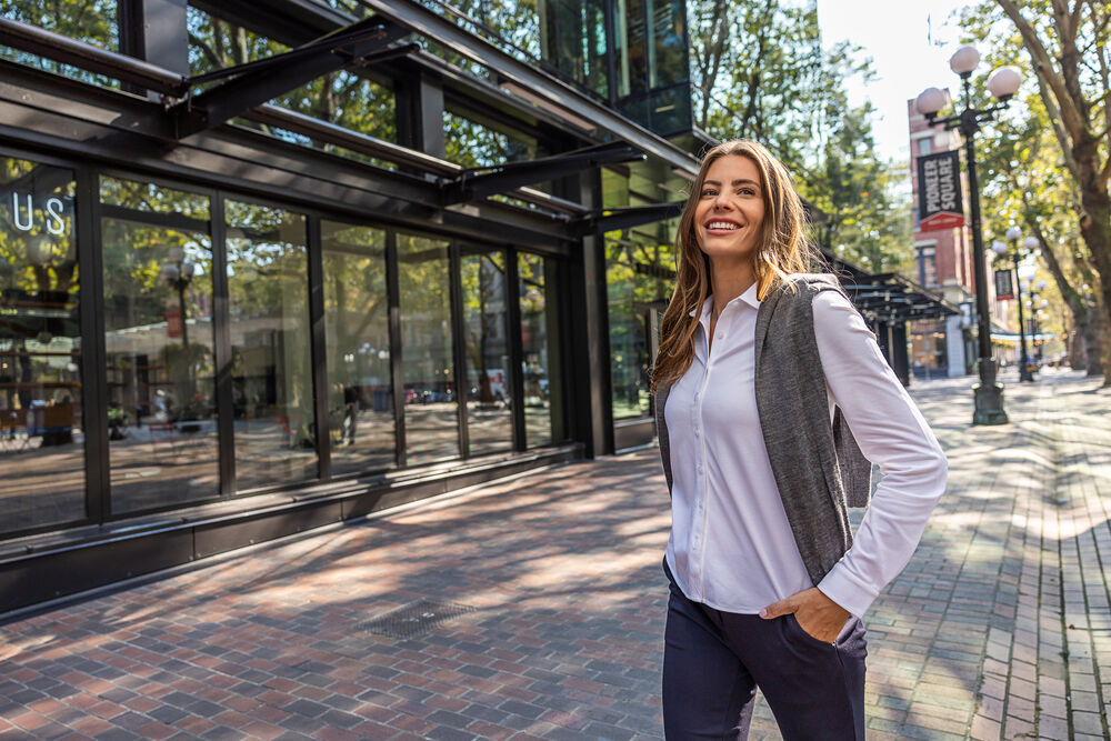 Cutter & Buck - Advantage Shirt Dames Wit XS