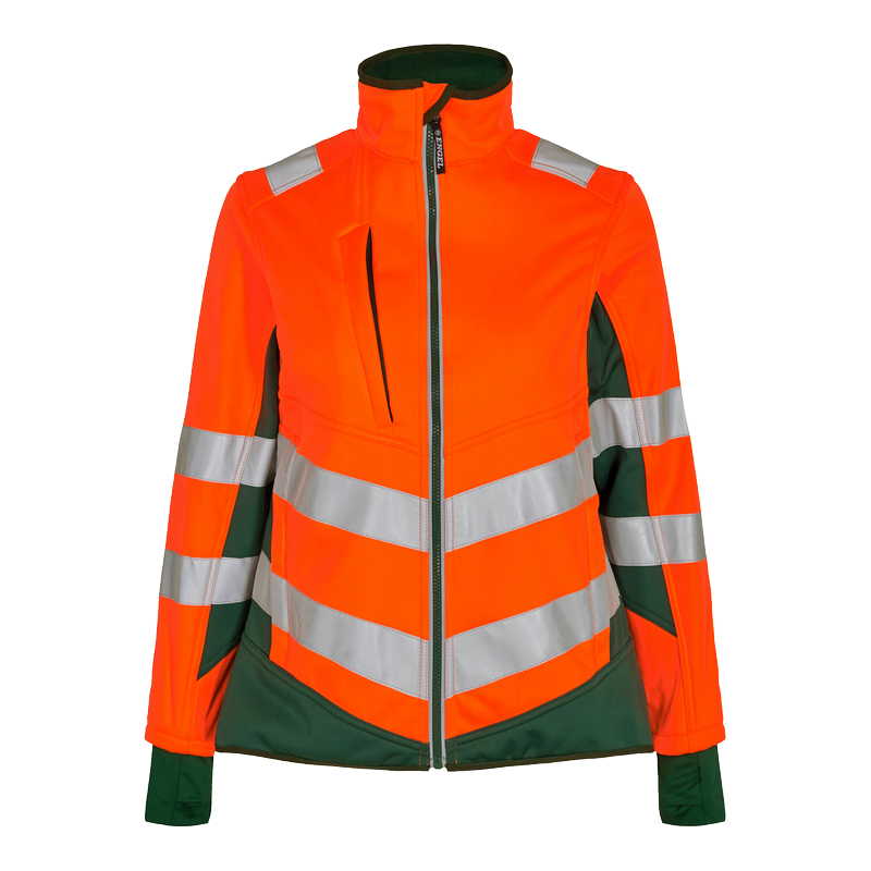 Engel Safety Ladies Softshell Jacket - Orange/Green