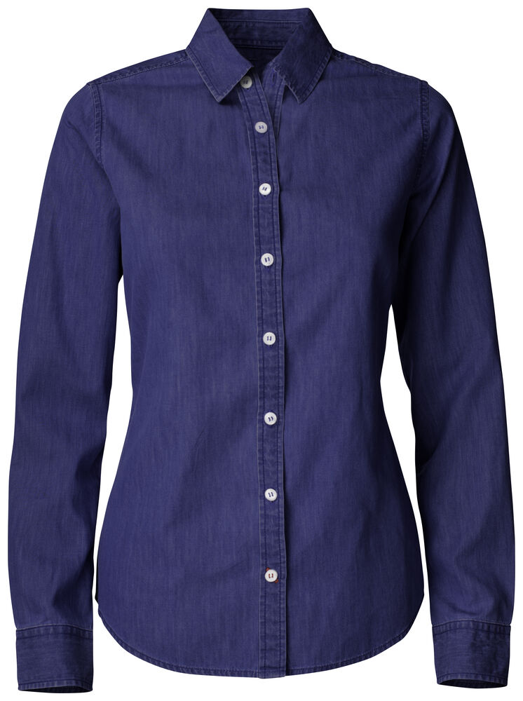 Cutter & Buck - Ellensburg Denim Shirt Dames - Donker Indigo