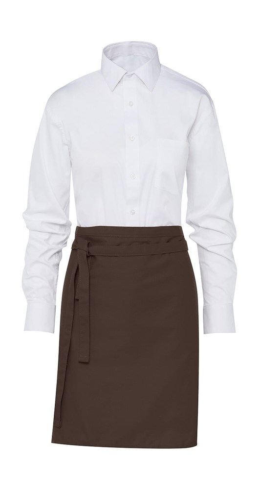 BRUSSELS Short Bistro Apron - Brown