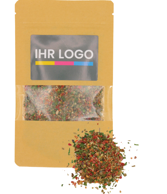 Bruschetta kruiden verpakt in doypack zakje groot naturel