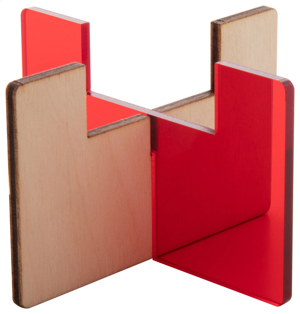 Candix - kandelaar - transparant rood