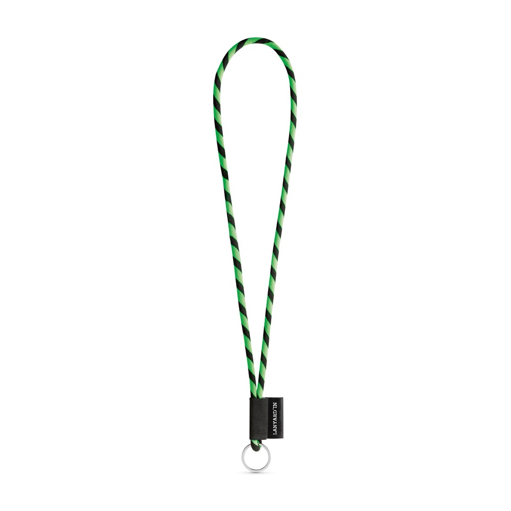 75093. Lanyard Tube Long Set I. Standaard modellen - Hexachrome groen, Zwart