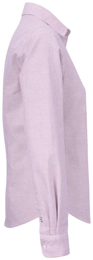 Cutter & Buck - Belfair Oxford Shirt Dames Burgundy/Wit gestreept M