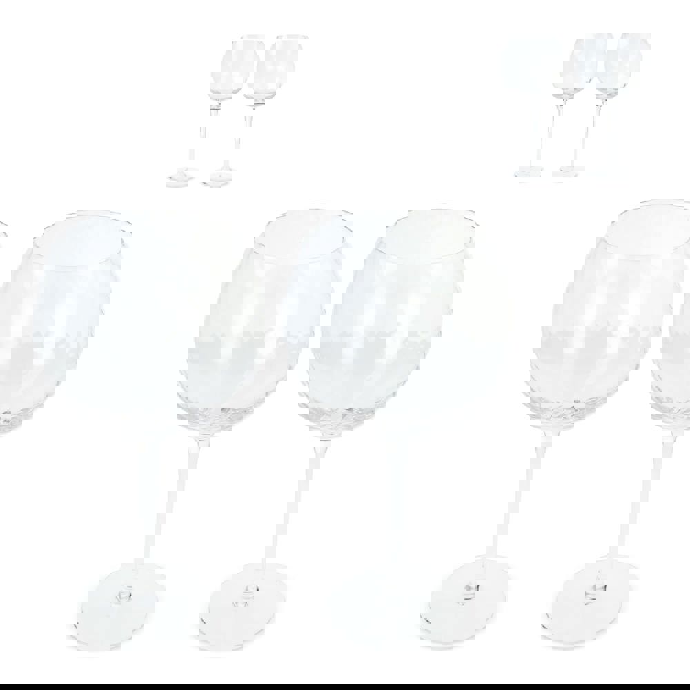 Byon Opacity set van 2 wijnglazen met stijlvol glaspatroon 470ml