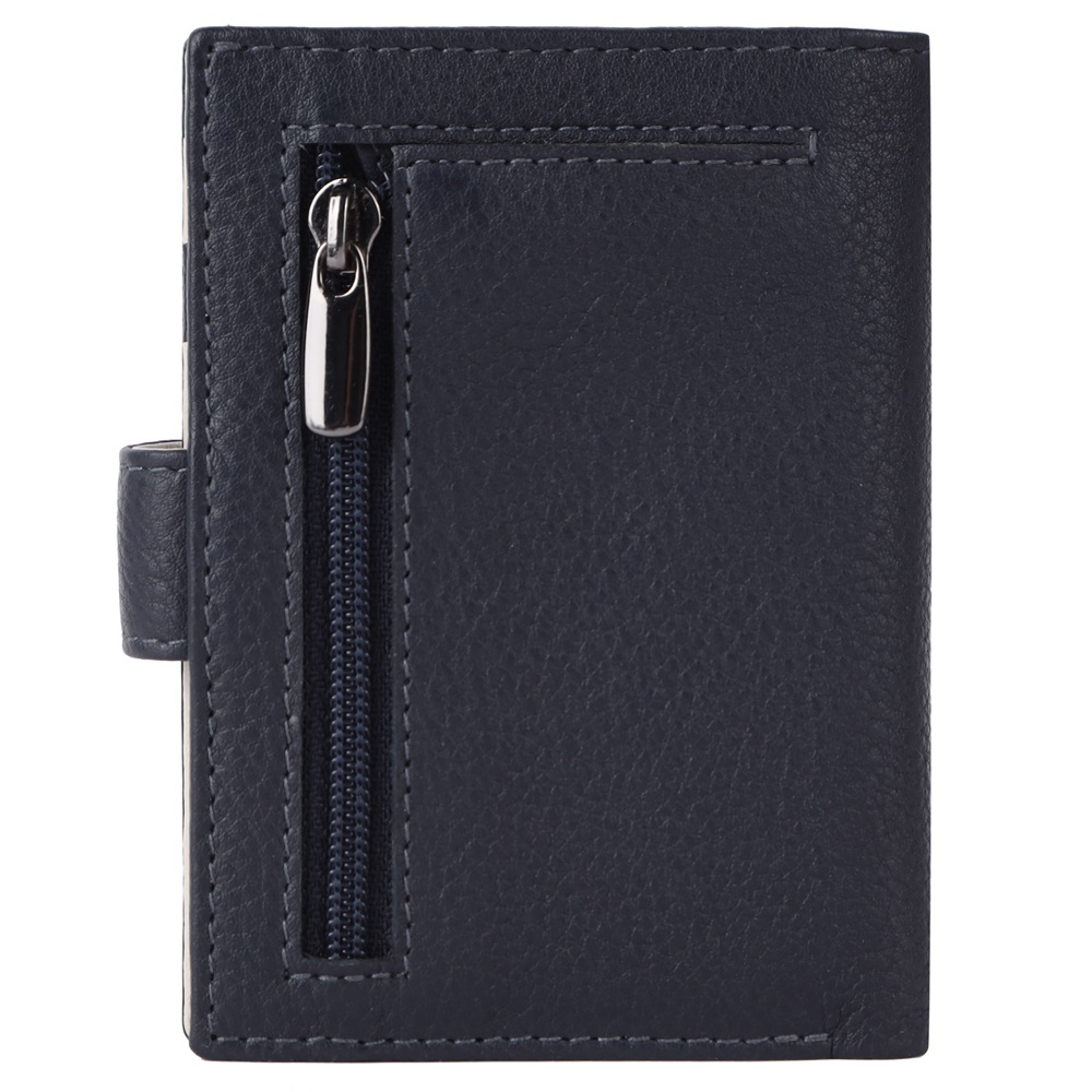 Card Wallet Leather MagSafe Luxe Navy