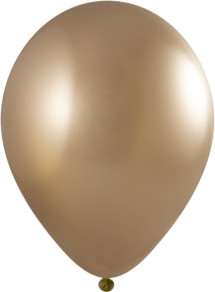 Ballonnen bedrukt 90/100 cm - Ø 35 cm - 12 inch - Goud Chroom (4715) (± PMS 871)