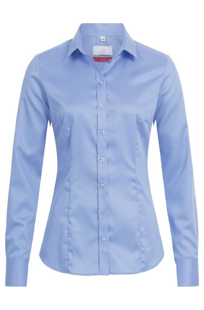 D blouse 1/1 SF Premium - 23 midden blauw