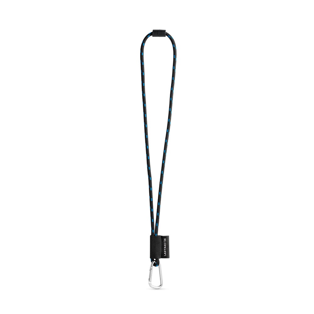 75091. Lanyard Nautic Long Set. Standaard modellen - Zwart, Royal blauw
