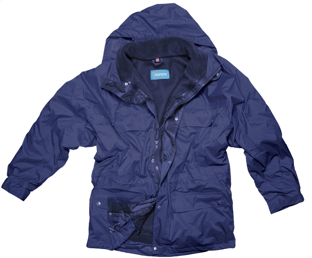 Aspen Nordic - 3 in 1 windjack en fleecetrui - donker blauw