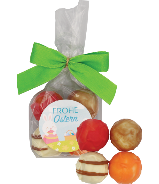 4 paasbonbons met sticker