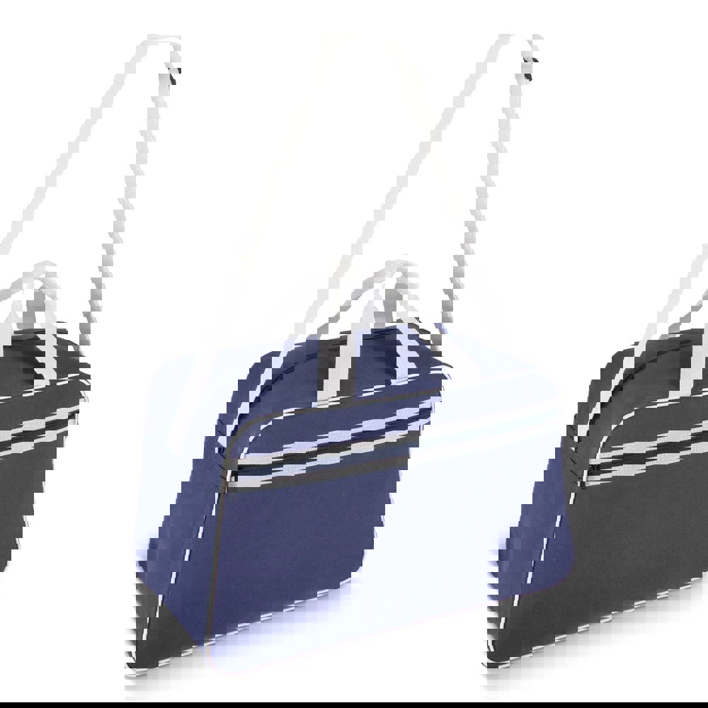 600D gerecycled PET sport- en reistas 48 x 25 x 28 cm 30 L - Blauw / Wit