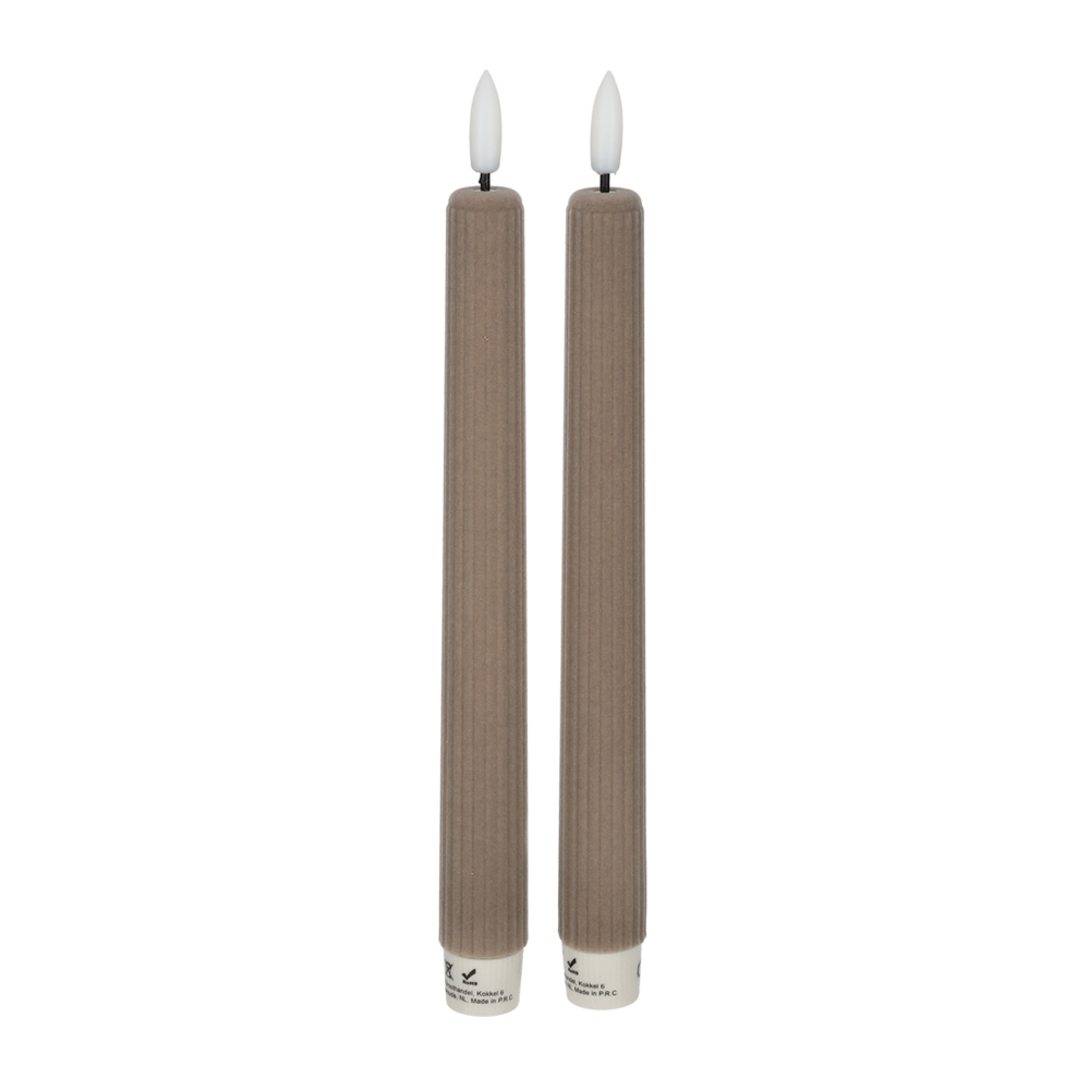 JENS Living LED Dinerkaars Fluweel - Taupe