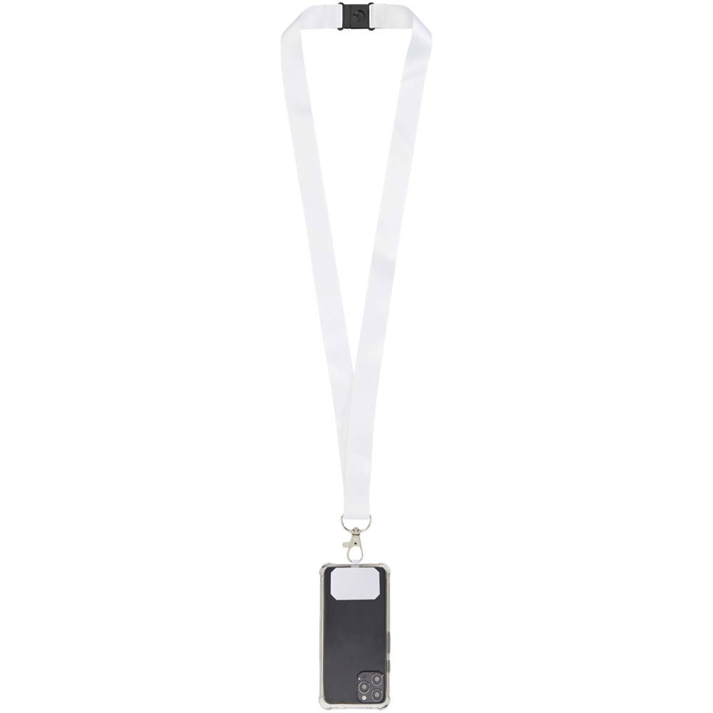Addie sublimatie RPET-lanyard met telefoonhouder en veiligheidssluiting