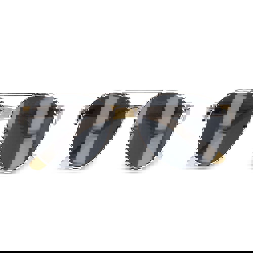 Aviator zonnebril met bamboe poten